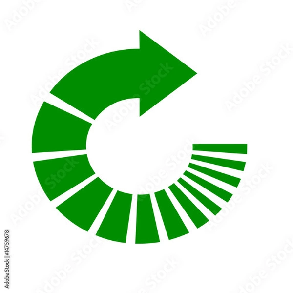Obraz green circle arrow