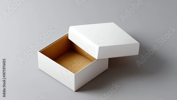 Fototapeta Retail box mockup with blank area for showcasing custom design, logos, or promotional branding.