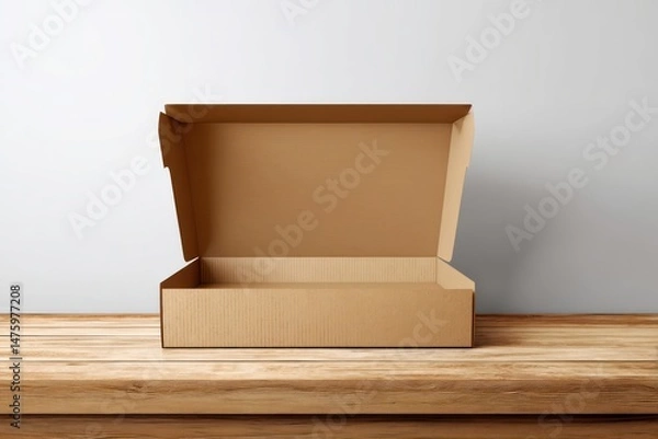 Fototapeta Retail box mockup offering blank space to insert your own promotional branding message.