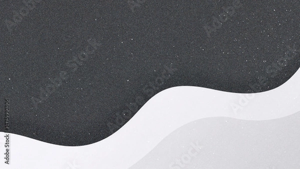 Fototapeta Abstract black and white wavy background design featuring smooth curves and gradients, creating a modern and minimalist aesthetic for various creative applications
