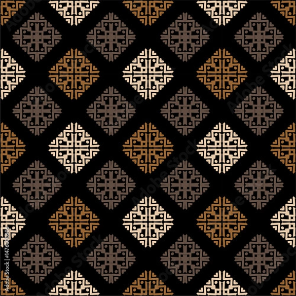 Obraz Beautiful ethnic fabric patterns designed to inspire your creative activities, vector backgrounds.
