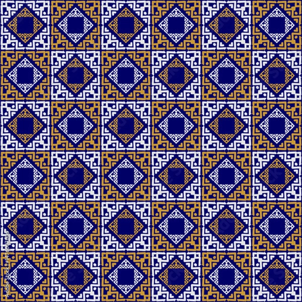 Obraz Beautiful ethnic fabric patterns designed to inspire your creative activities, vector backgrounds.