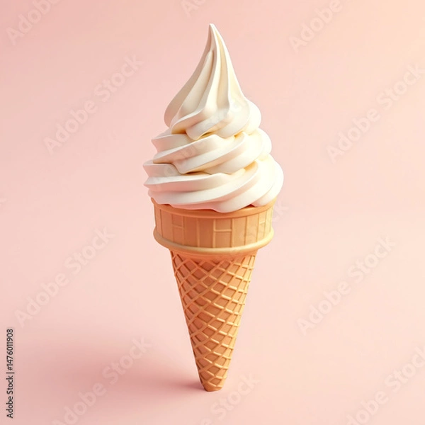 Obraz vanilla ice cream cone