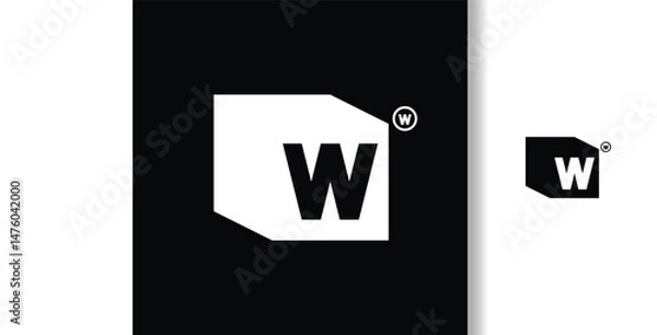 Obraz Letter W With Box Logo