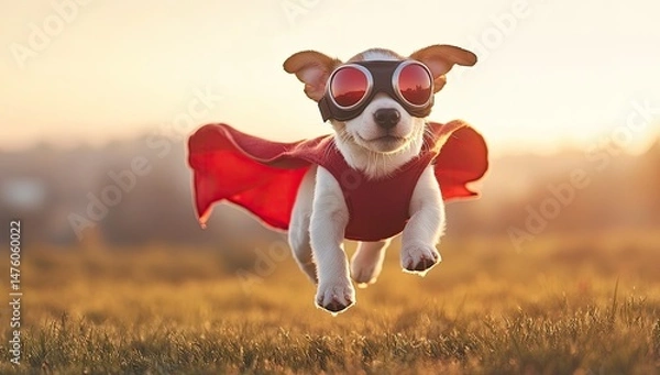 Fototapeta Super Puppy in Flight.