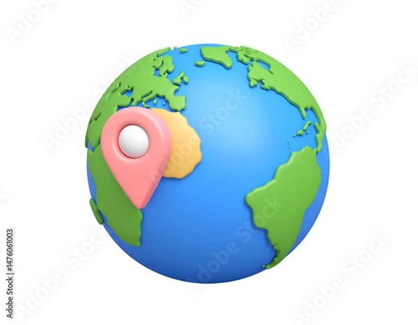 Fototapeta Global location marker