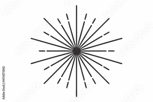 Fototapeta starburst icon with rays