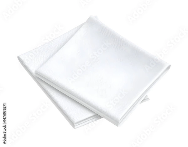 Fototapeta Two white, folded bedsheets