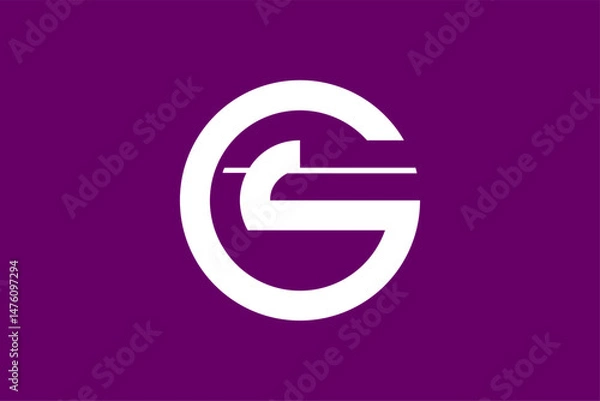 Fototapeta Flag of Chofu, Tokyo, no flagpole, Flag background. Vector illustration