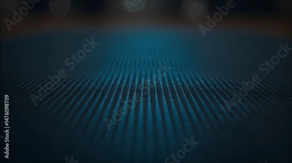 Fototapeta Abstract Blue Glowing Lines  Technology Background  Digital Network  Futuristic Design  Da