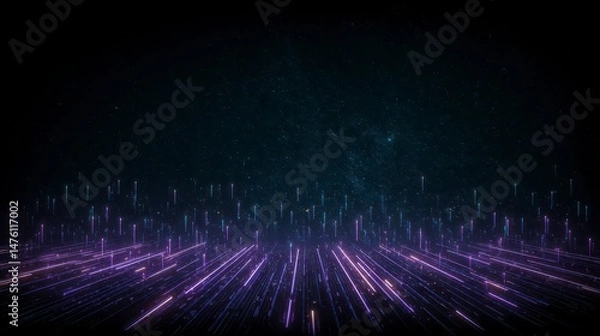 Fototapeta Futuristic Metaverse Background  Digital Data Streams  AI  Innovation  Technology  Network