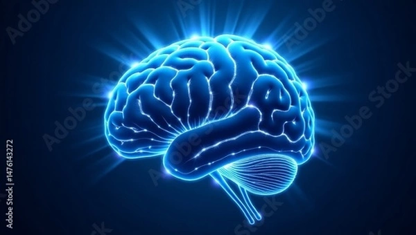 Fototapeta Artificial Intelligence brain Technology sharp than the human brain