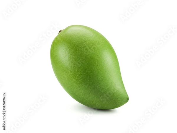 Obraz Raw green mango isolated on white background.