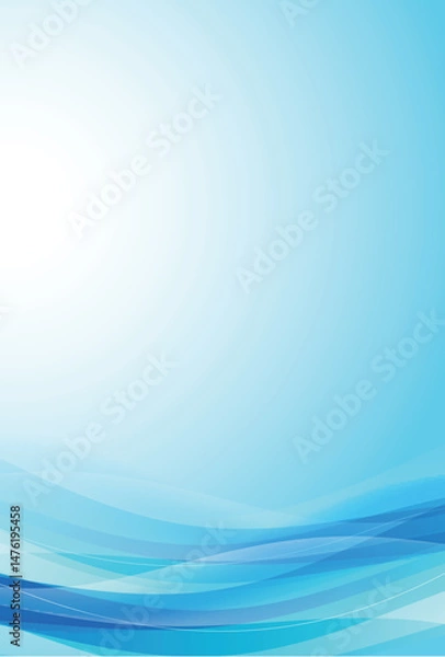 Fototapeta 青　テクノロジー　デジタル　波　背景