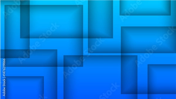 Obraz Modern Blue Geometric Abstract Background Design