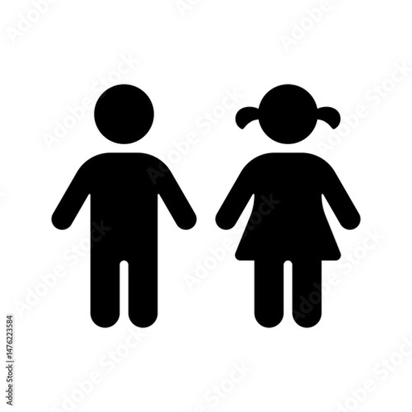 Fototapeta Kids toilet vector isolated on white background.