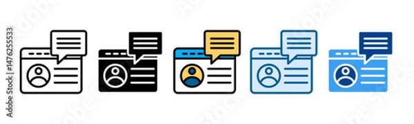 Obraz Customer Portal Icon Set Multiple Style Collection