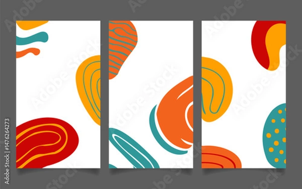 Fototapeta boho poster ornament, Abstract art watercolor background vector. Minimal hand painted watercolor