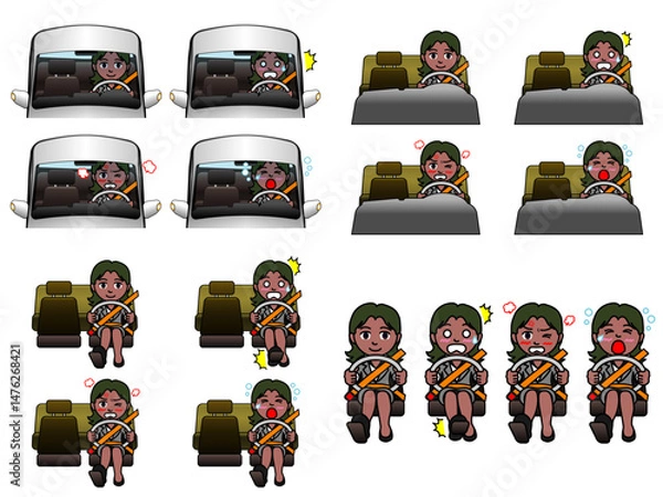 Fototapeta 壱A：運転表情集 多国籍女性Bまとめ CS3