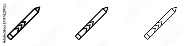 Fototapeta Eyeliner icons. modern minimalist symbol outline vector flat style