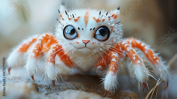 Obraz Whimsical kittyspider a feline arachnid hybrid creature
