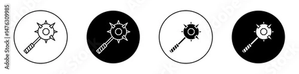 Obraz Mace flat illustration of vector icon on white background.