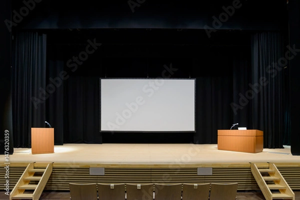 Obraz 大きな会場で行う講演会やセミナー風景のイメージ