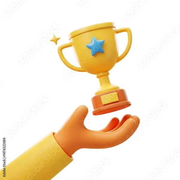 Obraz gold trophy cup