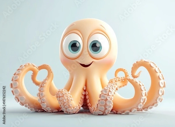 Obraz Cute Cartoon Octopus