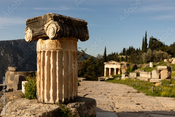 Fototapeta Temple of Apollo in Delphi, Greece