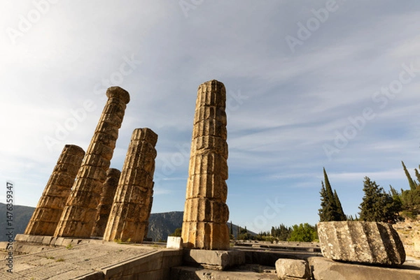 Fototapeta Temple of Apollo in Delphi, Greece