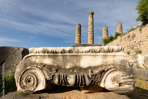 Fototapeta Temple of Apollo in Delphi, Greece