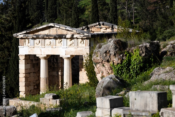 Fototapeta Temple of Apollo in Delphi, Greece