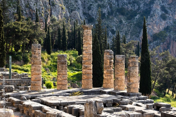 Fototapeta Temple of Apollo in Delphi, Greece