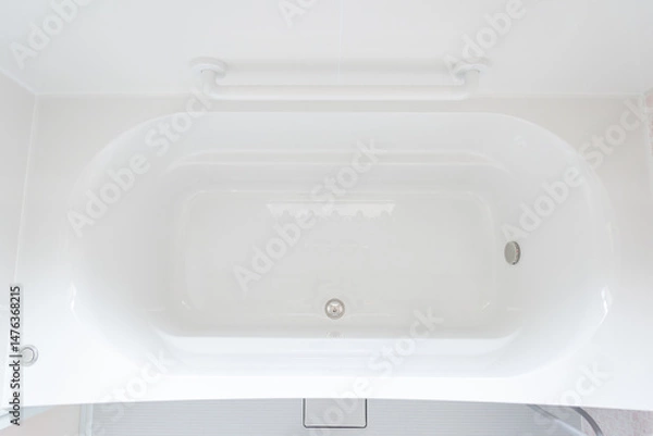 Obraz 浴室のイメージ　　清潔な白を基調とした浴室のイメージ