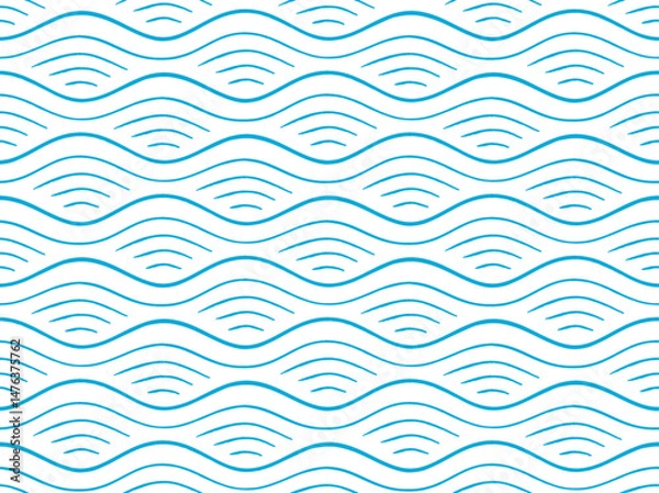 Obraz Abstract background with hand-drawn wave pattern
