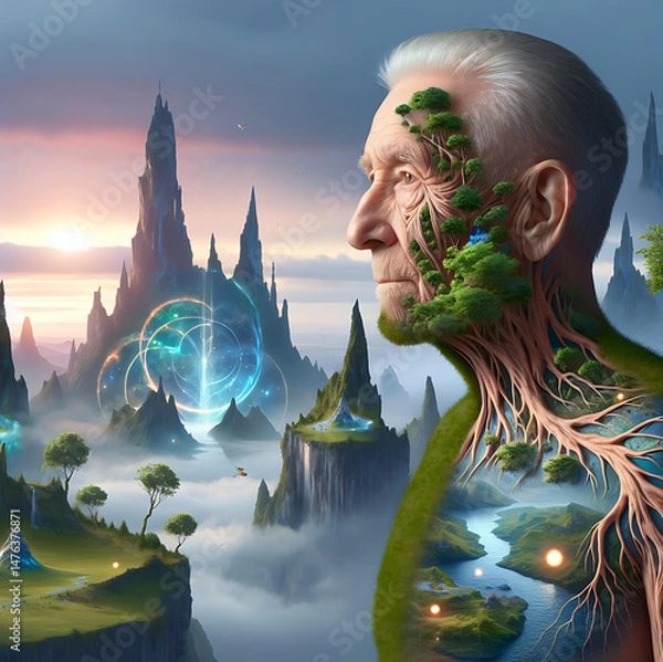 Obraz  Bilder, die bekannte Objekte und fiktive Personen in ungewöhnlichen, surrealen Formen zeigen.