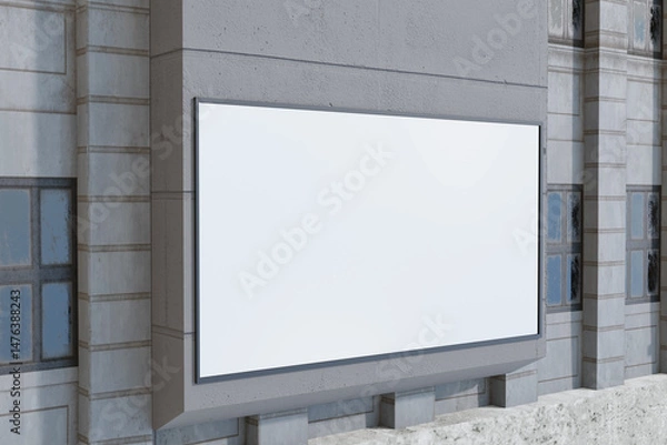Fototapeta City Billboard Mockup. 3D Render