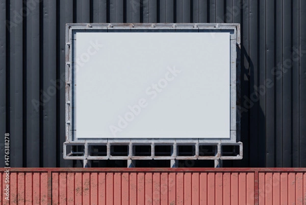 Fototapeta City Billboard Mockup. 3D Render