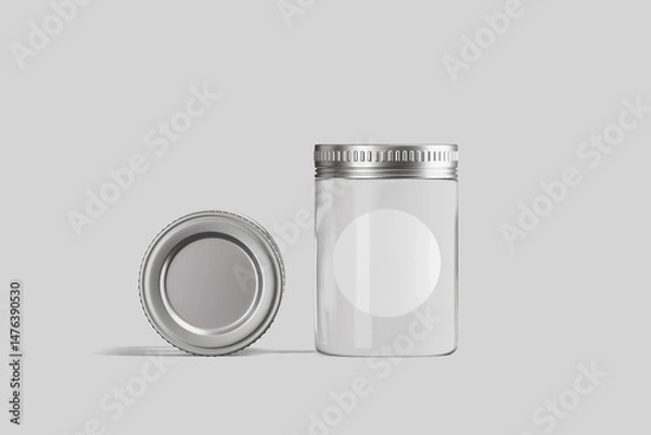 Fototapeta Clear Jar Mockup. 3D Render