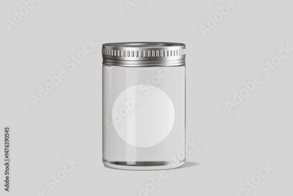 Fototapeta Clear Jar Mockup. 3D Render