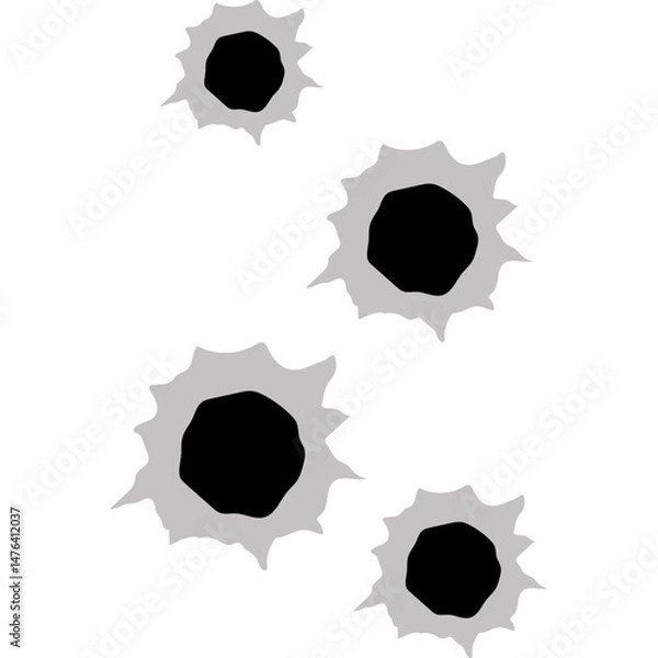 Fototapeta Bullet Hole Element