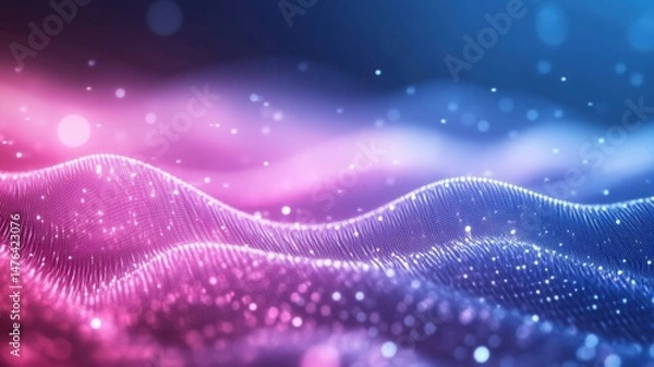 Fototapeta Vibrant Waves of Color Dance in Digital Harmony