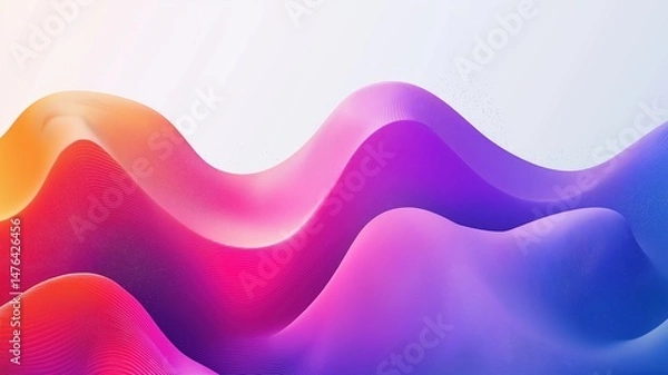 Fototapeta Colorful Waves in a Digital Realm