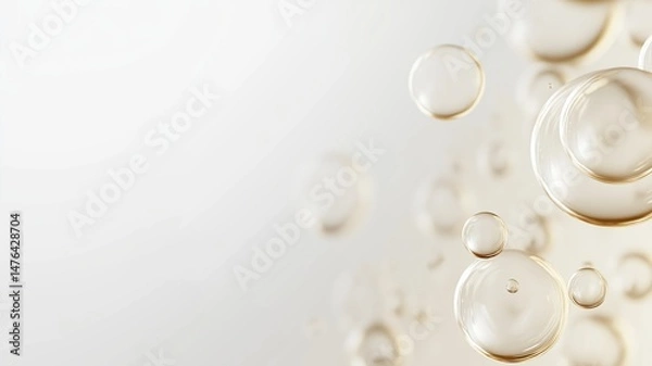 Fototapeta Bubbles Drifting Gracefully in a Soft Atmosphere