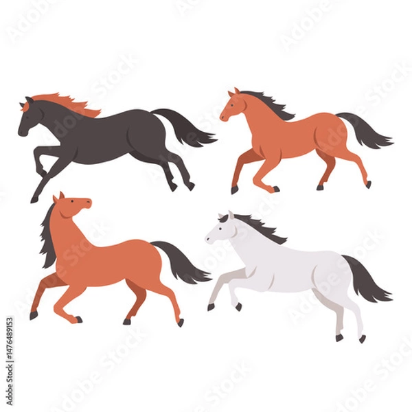 Obraz 年賀状用素材　 2026年　午年　イラスト
