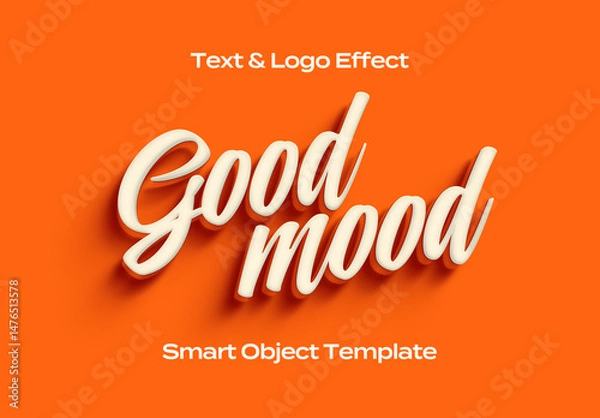 Fototapeta Modern Clean Text Logo Style Effect Mockup Logotype Template Shape