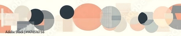 Obraz Geometric Abstract Pattern in Pastel Colors, Generative AI
