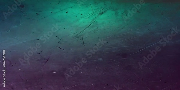Fototapeta Abstract Teal and Purple Scratched Metal Texture Background