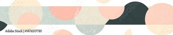 Obraz Geometric Abstract Pattern in Pastel Colors, Generative AI
